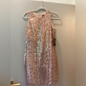 Tan sequined dress